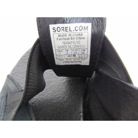 Sorel Black Out N About Slingback Thong Sandals Size 7 EUC - Picture 6 of 7
